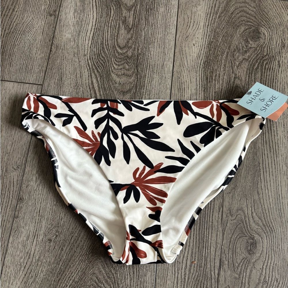 Shade & Shore Leaf Print Bikini Bottom